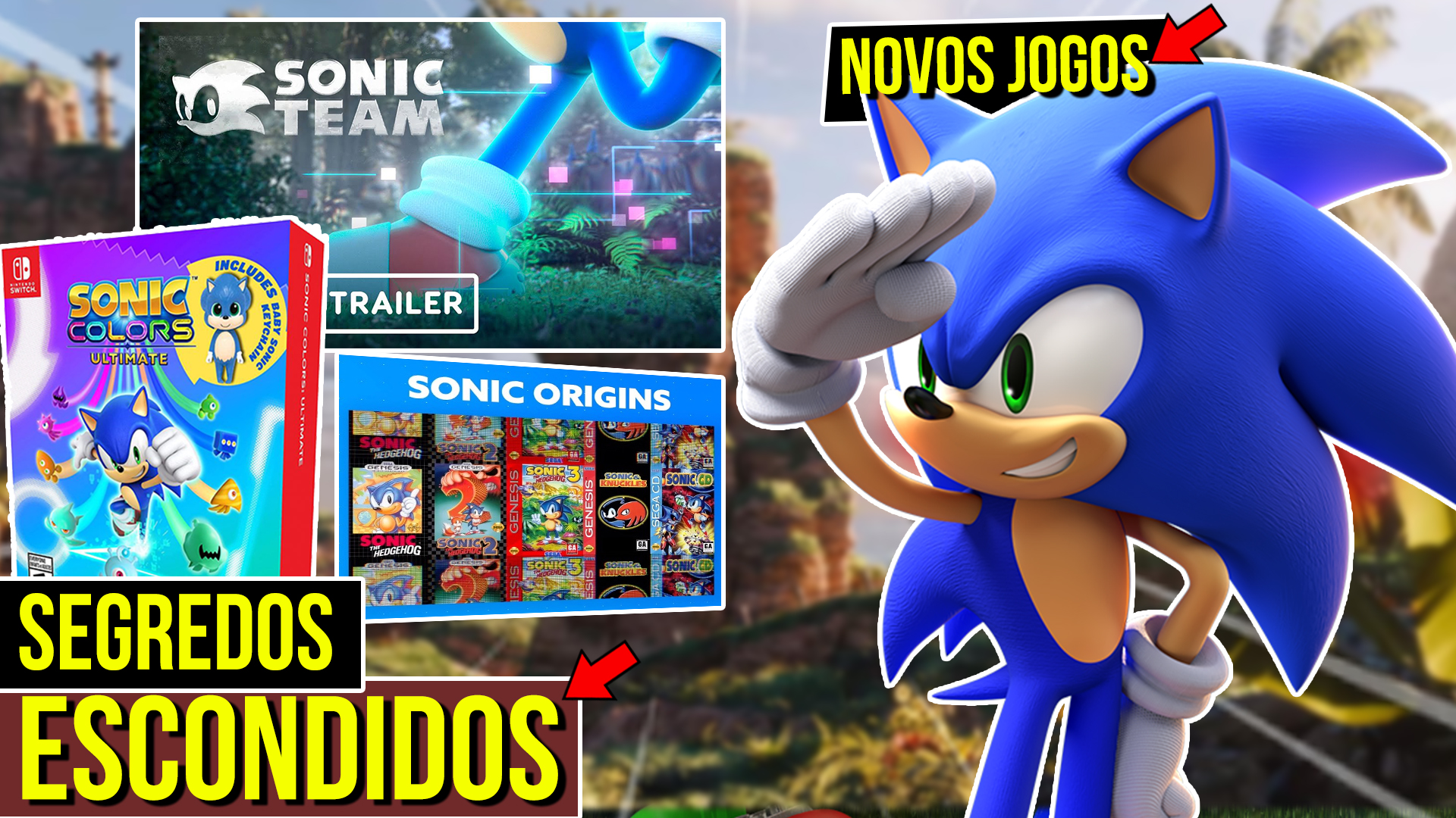 NOVOS JOGOS do SONIC com SEGREDOS ESCONDIDOS Sonic Colors Ultimate ...