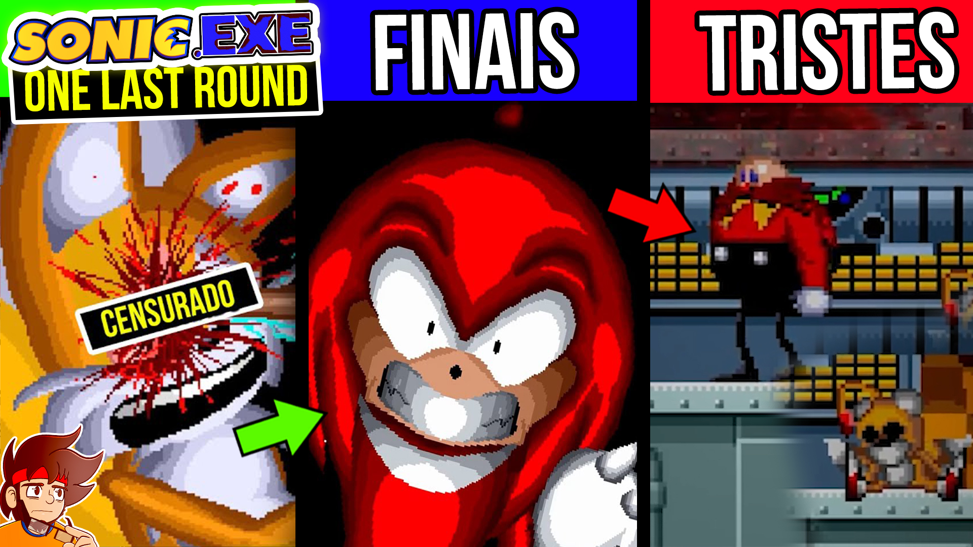 Sonic exe One Last Round  Todos os Finais Eggman Tails e Knuckles